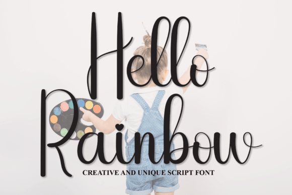 Hello Rainbow: A Flowing Handwritten Font for Elegant Designs