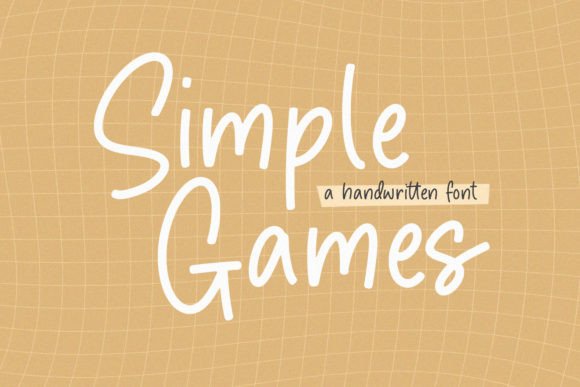 Simple Games: A Handwritten Font for Creative Projects